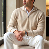 Strickpullover mit Reißverschlusskragen – Stilvoll & Bequem