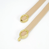 Cloe | Schmaler Ledergürtel mit goldener Schnalle