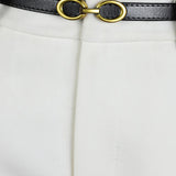 Cloe | Schmaler Ledergürtel mit goldener Schnalle