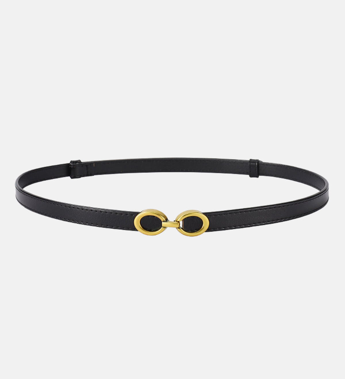 Cloe | Schmaler Ledergürtel mit goldener Schnalle