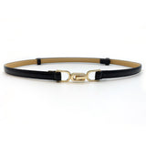 Moderner Ledergürtel mit goldener Glieder-Schnalle