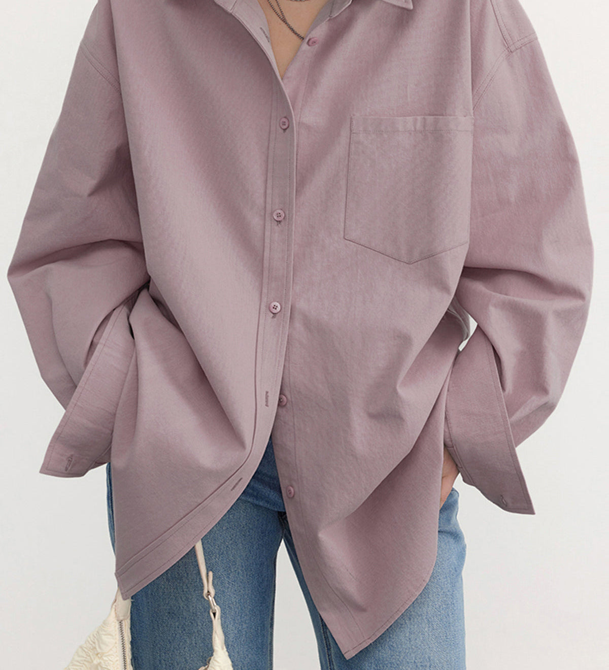 Oversized Damen Bluse in Altrosa – Locker, Elegant & Vielseitig