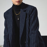 Luise | Klassischer Marineblauer Nadelstreifen Blazer für Damen