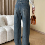 Rina | Vintage Denim Wide Leg Jeans mit Knöpfen Zendoo.de