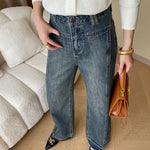 Rina | Vintage Denim Wide Leg Jeans mit Knöpfen Zendoo.de