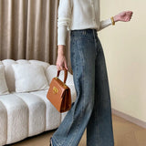 Rina | Vintage Denim Wide Leg Jeans mit Knöpfen Zendoo.de