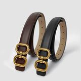 Schlichter Ledergürtel mit Doppelglied-Schnalle