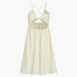 Hadley | Luftiges Midikleid mit Cut-Out, Spaghettiträgern und hohem Beinschlitz