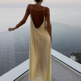 Mathilda | Luxus Slipdress mit tiefem Rückenausschnitt – Elegante Abendmode