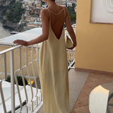 Mathilda | Luxus Slipdress mit tiefem Rückenausschnitt – Elegante Abendmode