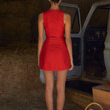 Carolin | Elegantes Ärmelloses Baumwollkleid für Freizeit, Urlaub und Arbeit