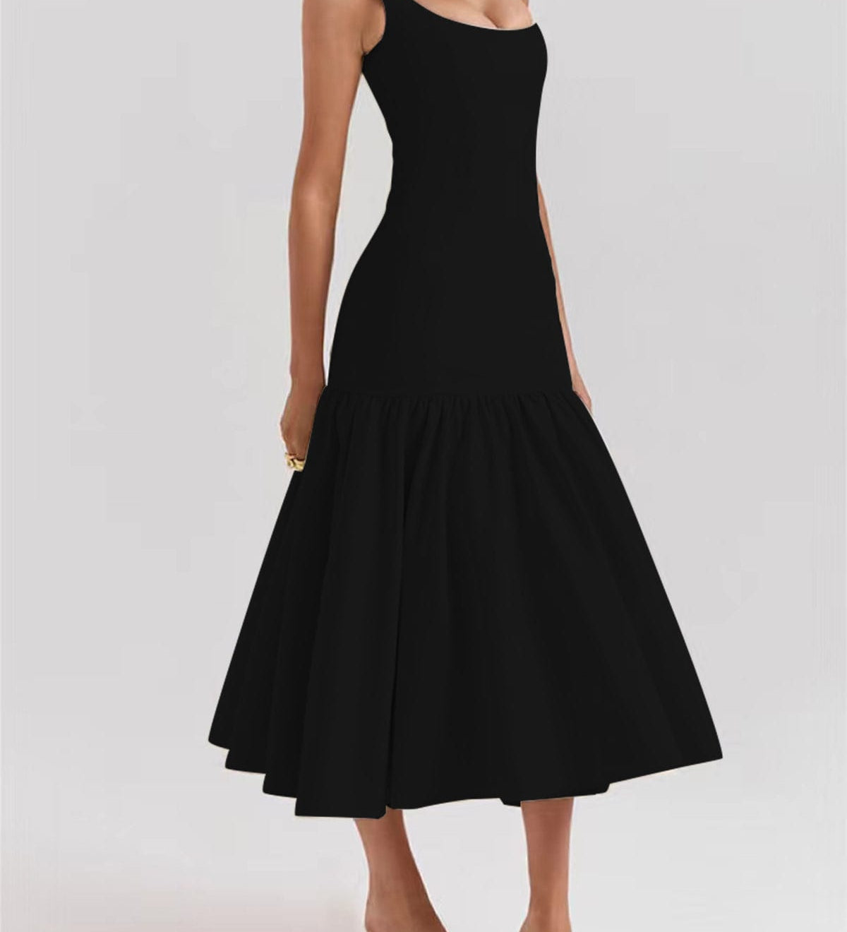 Evelyn | Elegantes Rüschen-Maxikleid für stilvolle Anlässe