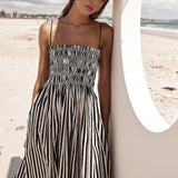 Miriam | Elegantes Sommerkleid mit Streifenmuster & Smock-Top