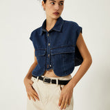 Lina | Cropped Jeans-Top – Lässig und Elegant zugleich