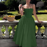 Mia | Elegantes Corsagen-Midikleid mit Spaghettiträgern – Feminine Raffinesse