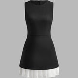 Robin | Elegantes ärmelloses Midikleid mit Plissee-Design