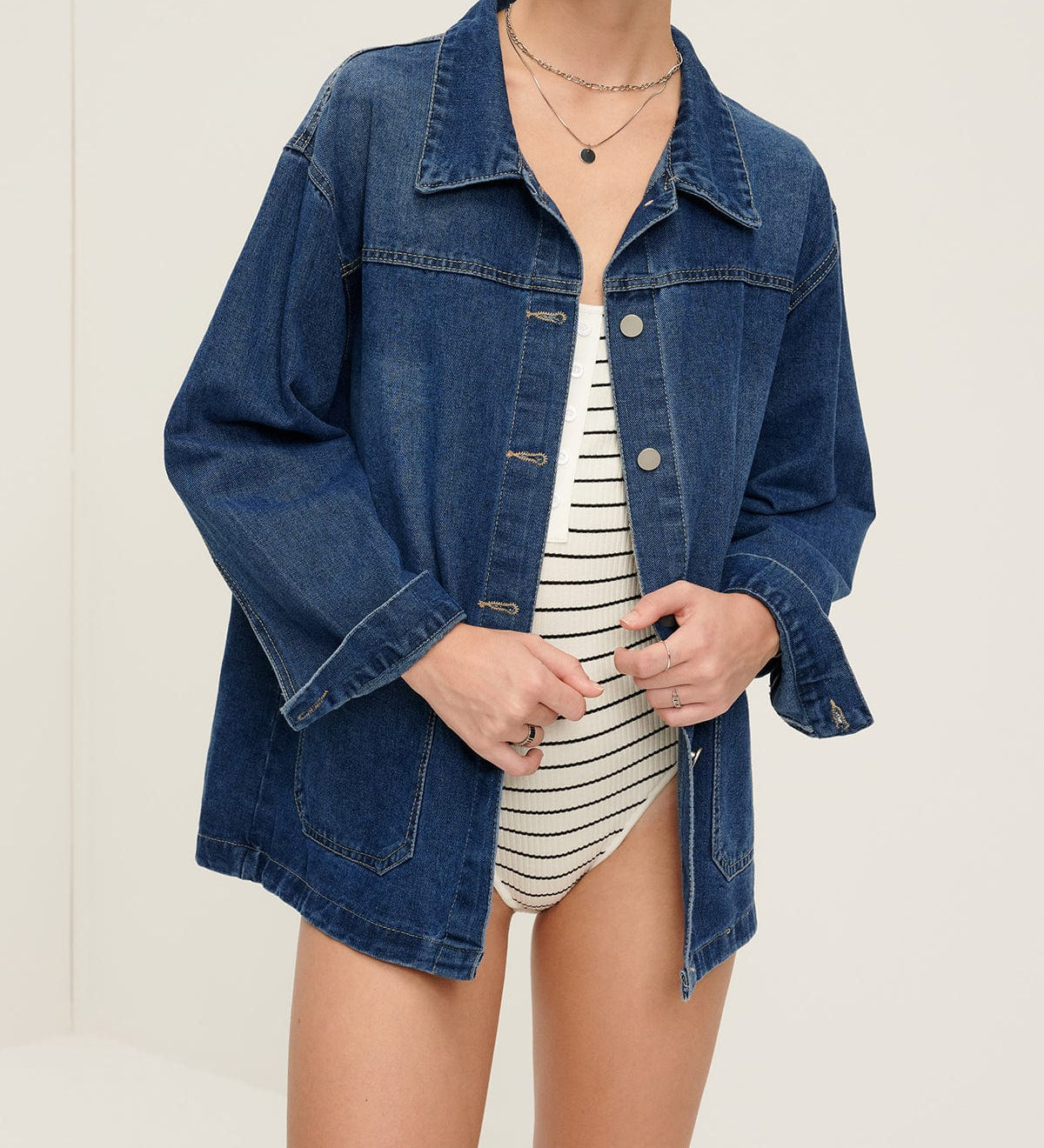Emma | Oversized Denim-Jacke – Lässig und vielseitig