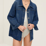 Emma | Oversized Denim-Jacke – Lässig und vielseitig