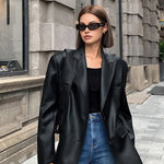 Sarah | Lederblazer mit Taschen und Detail Zendoo.de