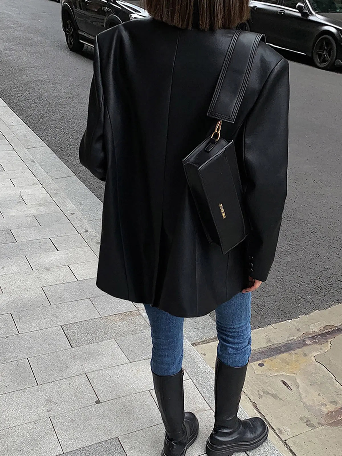 Sarah | Lederblazer mit Taschen und Detail Zendoo.de