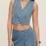 Diana | Denim-Zweiteiler – Lässiger Chic mit femininer Eleganz