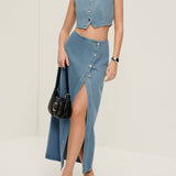 Diana | Denim-Zweiteiler – Lässiger Chic mit femininer Eleganz