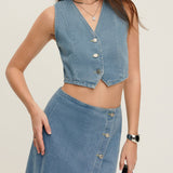 Diana | Denim-Zweiteiler – Lässiger Chic mit femininer Eleganz