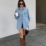 Emma | Oversize-Jeansbluse – Komfort und Stil