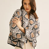 Steppjacke mit Ethno-Muster und Oversized-Schnitt