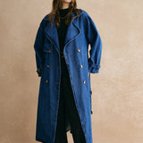 Sophie | Oversized Denim Trenchcoat – Trendig, Lässig & Zeitlos
