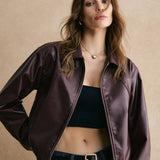 Isabelle | Cropped Lederjacke – Modern, Elegant & Zeitlos