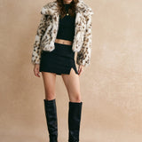 Luxuriöse Kunstfelljacke mit Leopardenmuster – Ein echter Hingucker