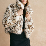 Luxuriöse Kunstfelljacke mit Leopardenmuster – Ein echter Hingucker