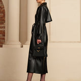 Manon | Eleganter Leder-Trenchcoat – Luxus trifft auf zeitlose Eleganz