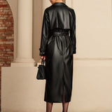 Manon | Eleganter Leder-Trenchcoat – Luxus trifft auf zeitlose Eleganz