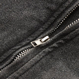 Lara | Schwarze Cropped Bikerjacke aus Denim – Für den ultimativen Rock-Chic-Look