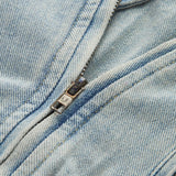 Leona | Cropped Denim Bikerjacke – Für einen rebellischen und stilvollen Look