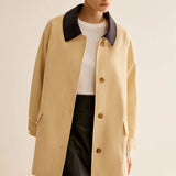 Hanna  | Baumwolljacke mit Kontrastkragen und Knöpfen Zendoo.de