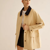 Hanna  | Baumwolljacke mit Kontrastkragen und Knöpfen Zendoo.de