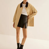 Hanna  | Baumwolljacke mit Kontrastkragen und Knöpfen Zendoo.de