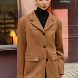 Silke | Lässiger brauner Wildleder-Blazer für Frauen