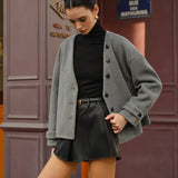 Elin |  Wollmantel mit doppelter Knopfreihe und Quasten Zendoo.de