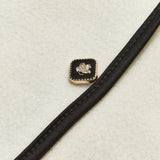 Liane | Stilvolle Weiß-Schwarz Kontrast Blazerjacke mit Kontrastkanten