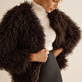 Trendige Kunstfelljacke mit Teddyfell-Optik – Kuschelig & Stylisch