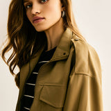 Klara | Cropped Utility Jacke – Lässig, Modern & Vielseitig