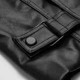 Sophia | Schwarze Kunstlederjacke im Bikerstil – Ein Statement-Piece für jeden Look