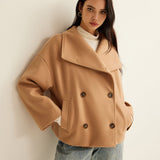 Camel | Cropped Mantel in zeitlosem Design