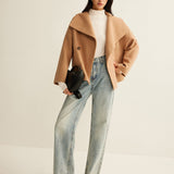 Camel | Cropped Mantel in zeitlosem Design