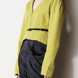 Irina | Gekürzter V Ausschnitt-Blazer für Damen mit stilvollem schmalem Gürtel