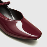 Amélie | Elegante Lackleder-Ballerinas in Bordeaux – Klassisch & Feminin